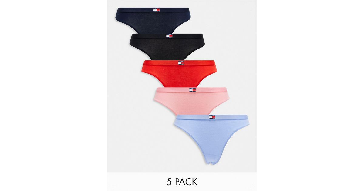 Tommy Hilfiger Premium Essentials 5-pack thong with logo waistband