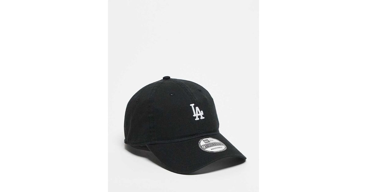 KTZ La Dodgers 9twenty Unstructured Mini Logo Cap in Black | Lyst UK