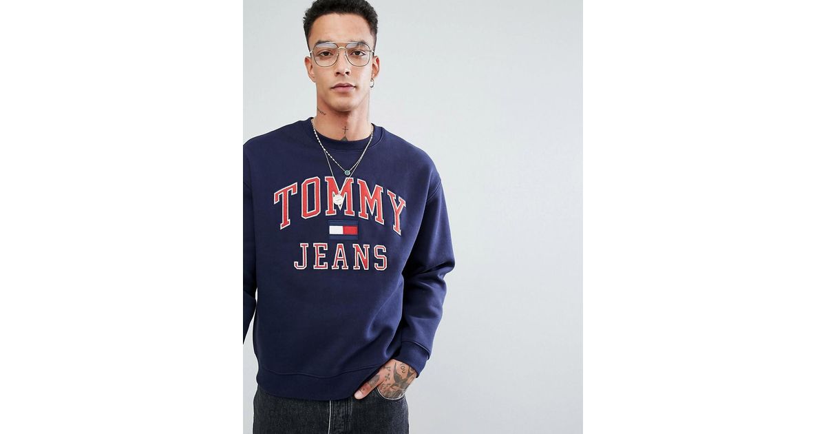 tommy jeans logo hoodie