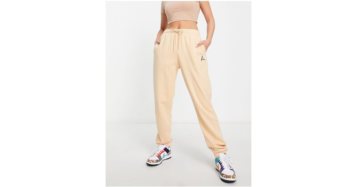 nike essentials plush high rise cuffed fleece sweatpants