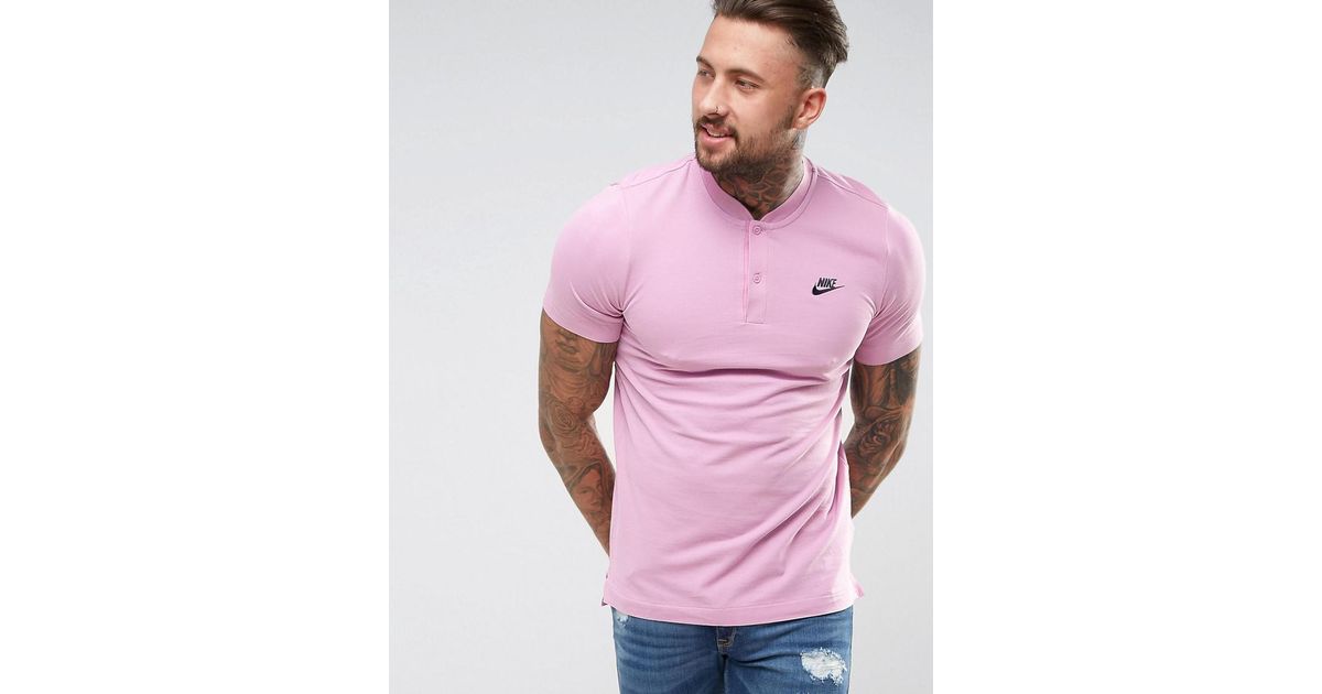 pink nike polo