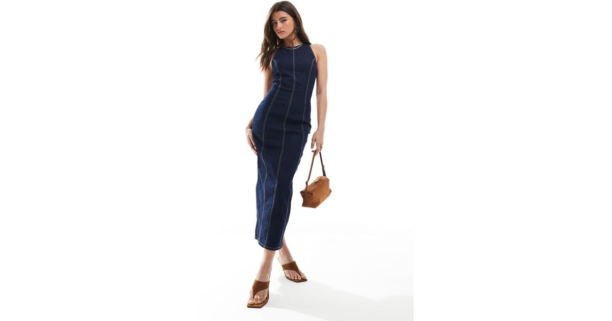 cobalt blue dress bodycon KENNY MAXI DRESS