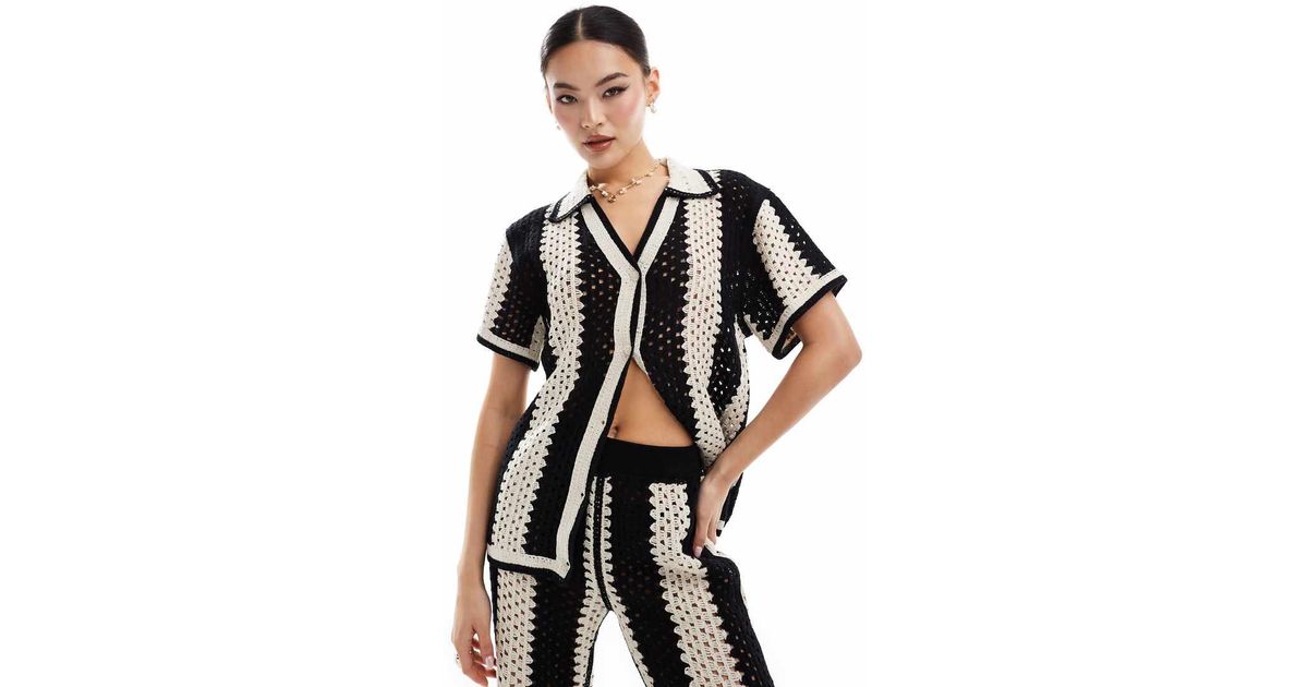 river island crochet top