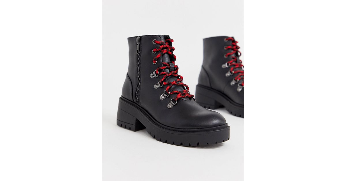 luggy buckle platform booties