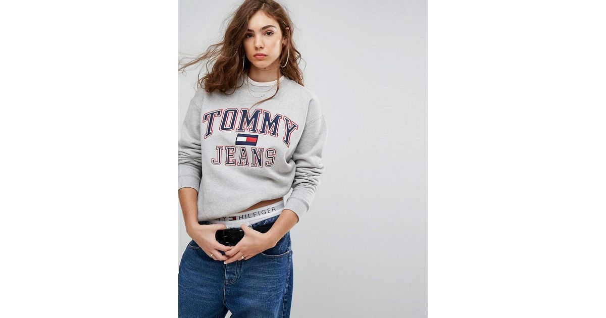 tommy jeans 90s capsule logo sweatshirt