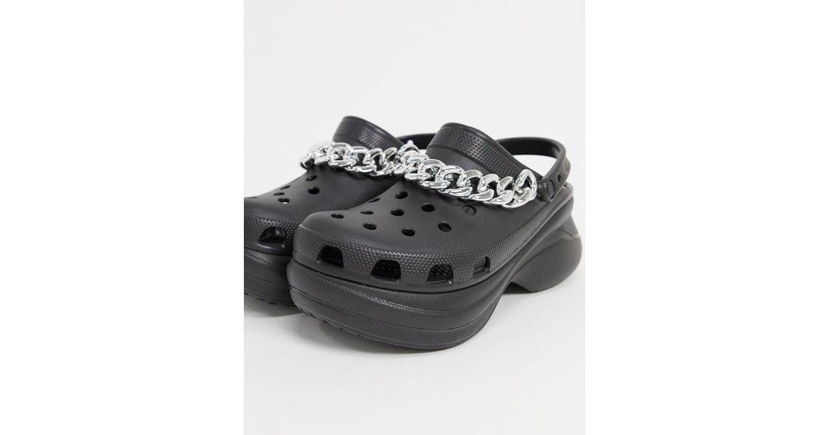 Crocs™ Bae Platform Shoes With Chain Detail in Black for Men | Lyst