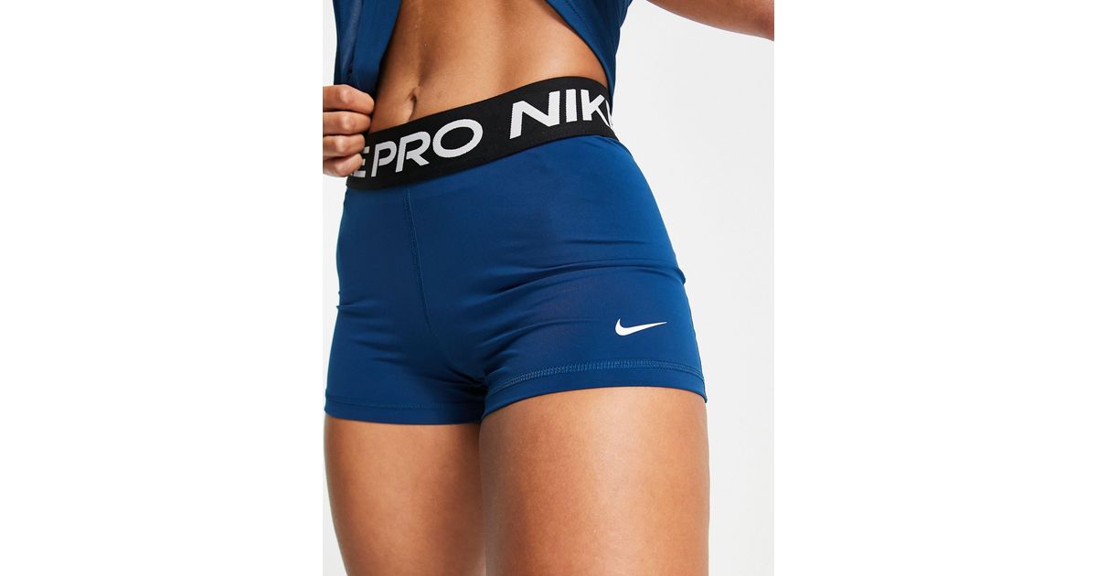 Nike Pro Dri-fit 365 3-inch legging Shorts in Blue
