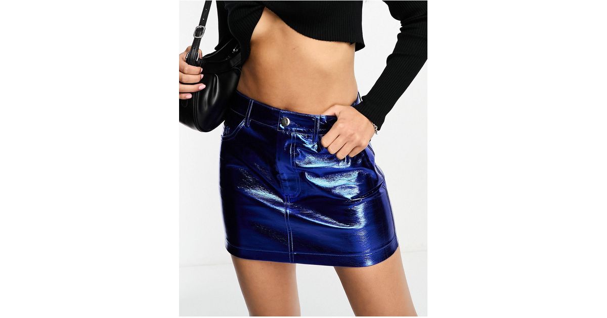 Amy Lynn Milena Lupe Y2k Micro Mini Skirt in Blue | Lyst