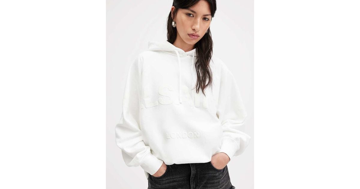 Allsaints talon hoodie white hotsell