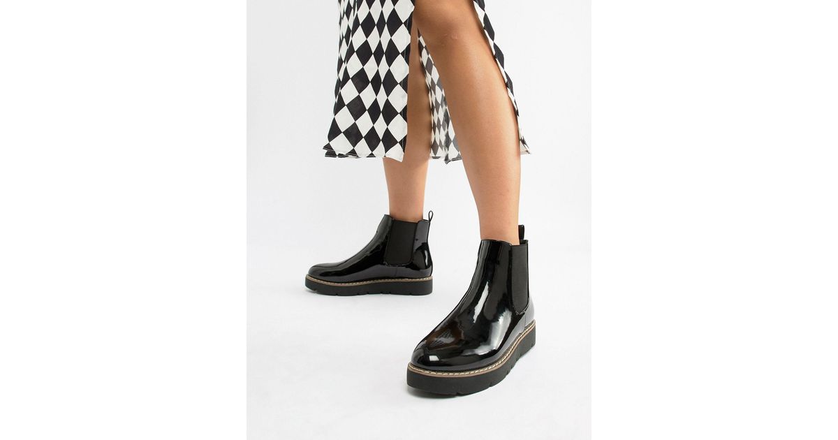 london rebel metal insert heel low heel chelsea boot
