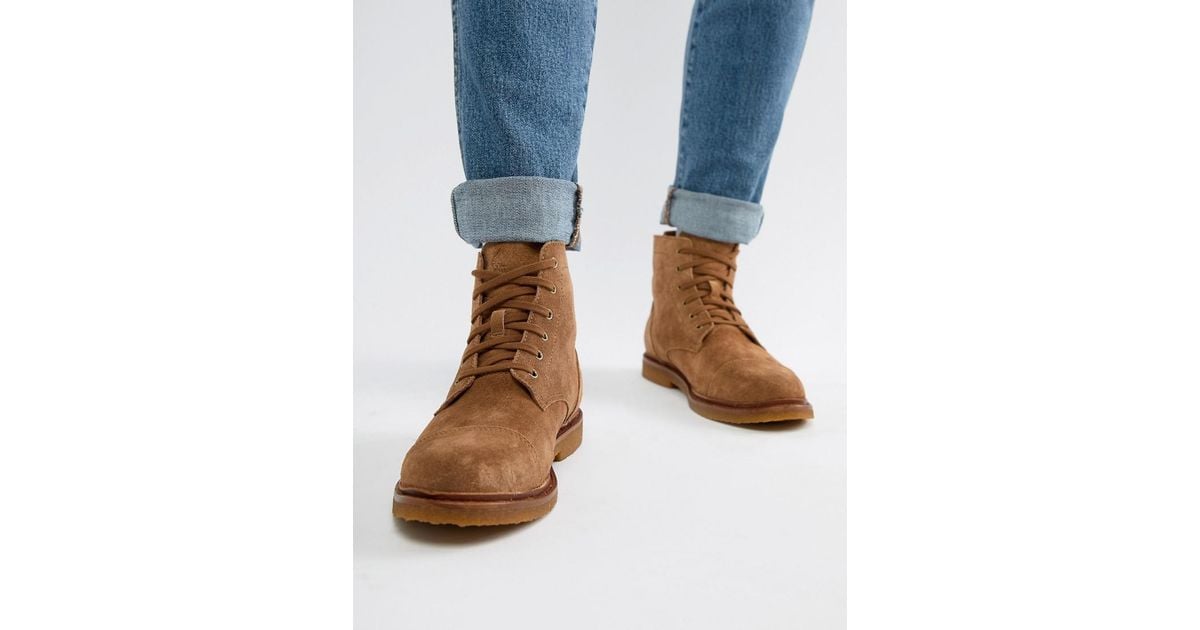 Polo Ralph Lauren Kieren Suede Boots In Tan in Brown for Men