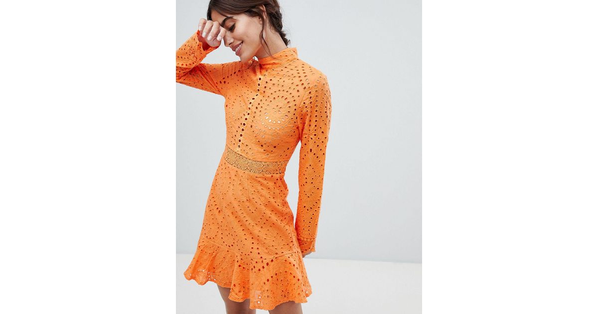 lace mini skater dress