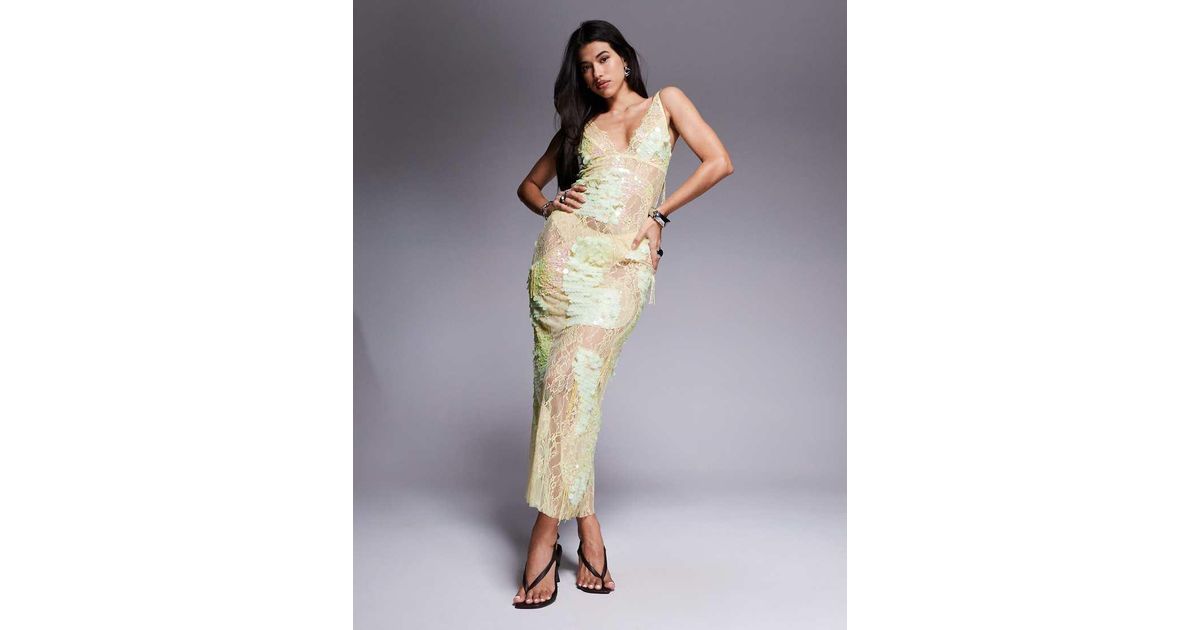 sequin gold mini dress Celina Gold Asymmetric Dress main image 1