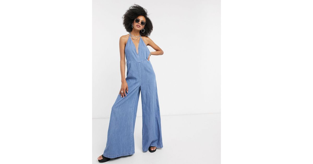 Free People Josie Jumpsuit in Blue Lyst