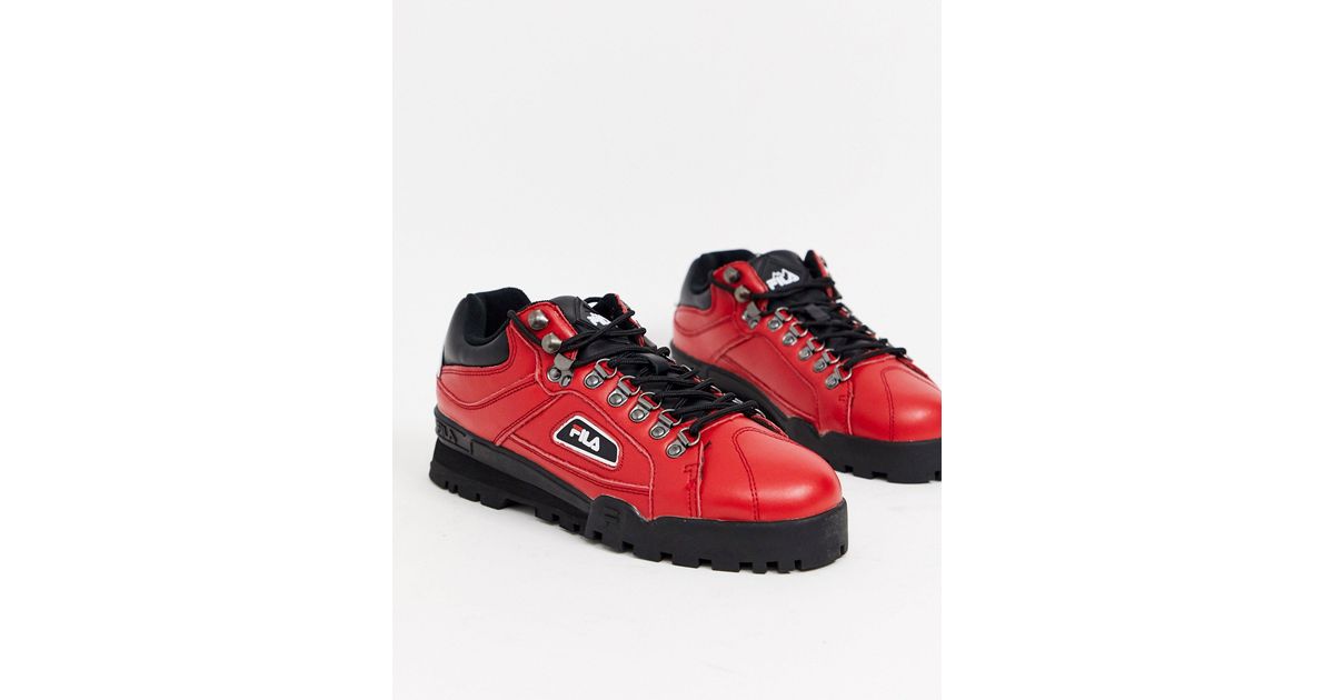 Fila Trailblazer Hiking Sneakers red for Men Lyst UK