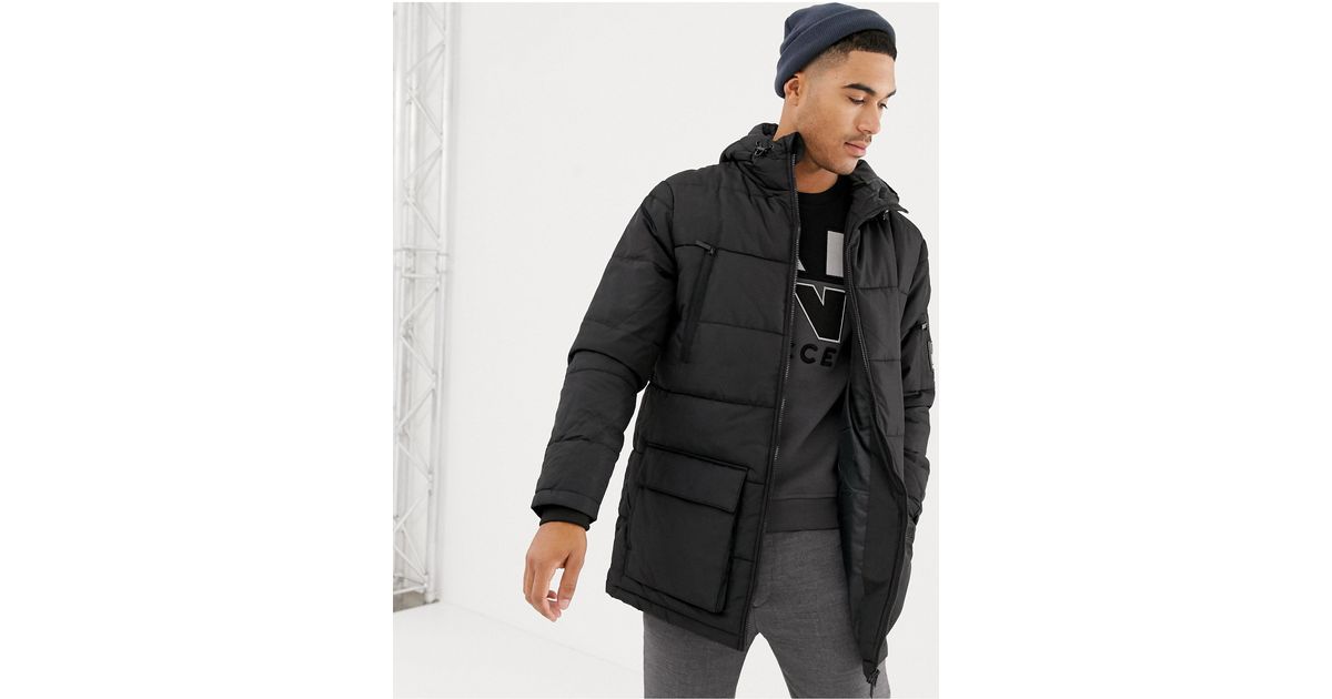 nicce longline puffer jacket