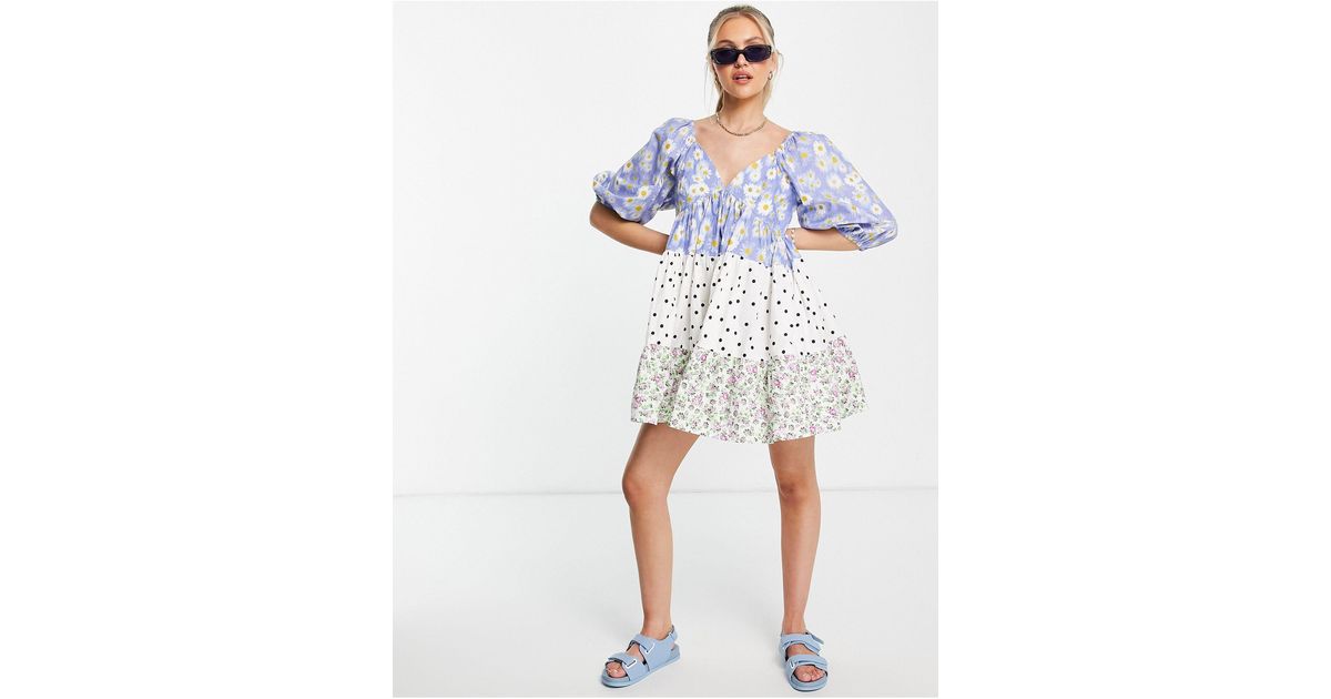 Asos mixed cheap print dress