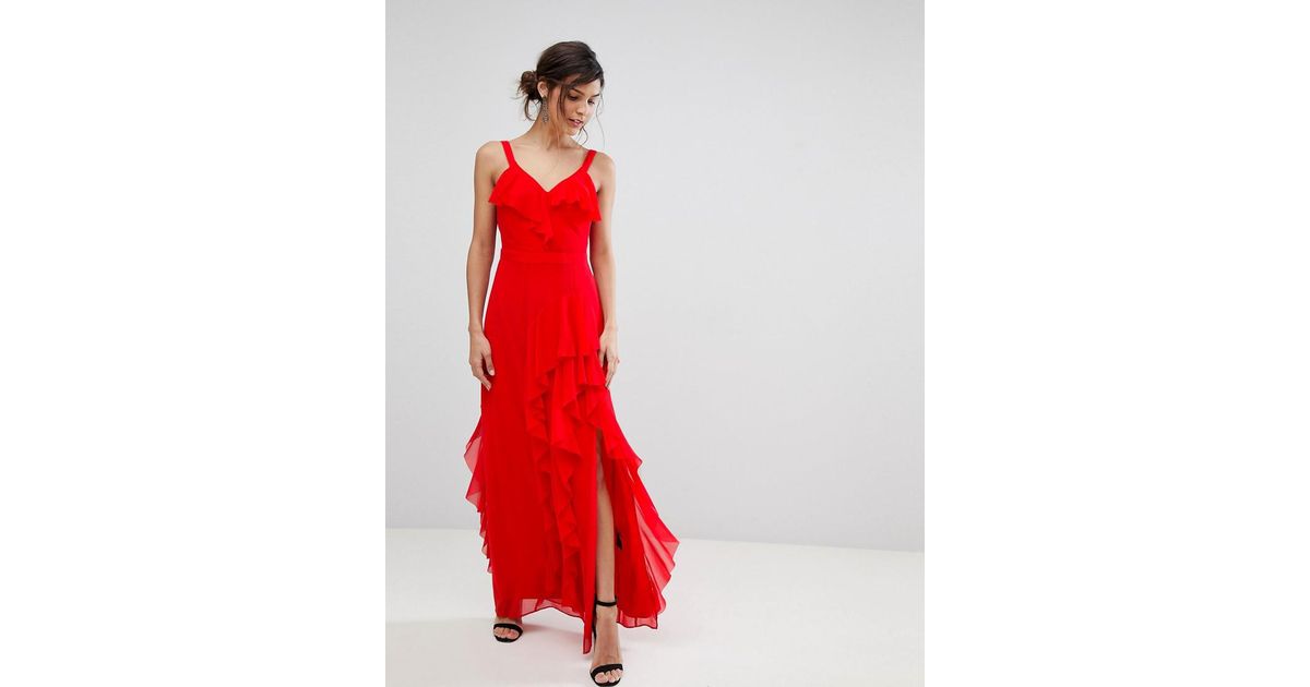 coast long red dress