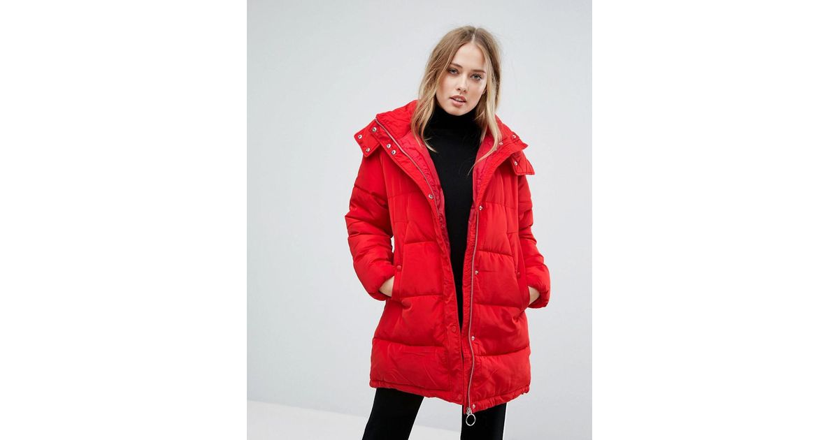 red longline jacket