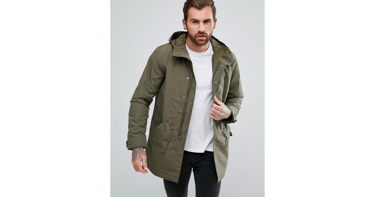 Levi's Synthetic 3 In 1 Fishtail Parka Olive Night in Green for Men - Lyst