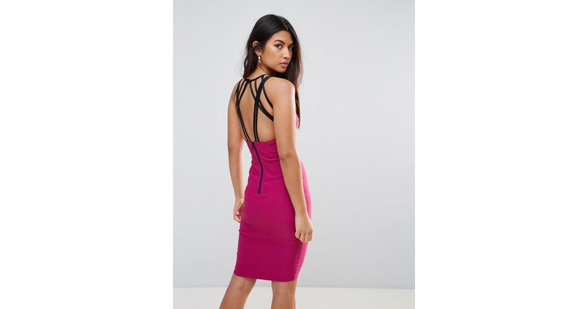 vesper strappy back midi dress