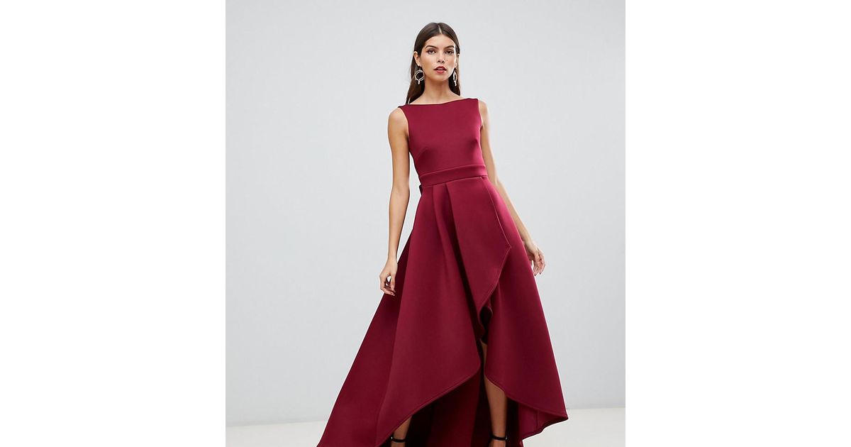 high low scuba dress