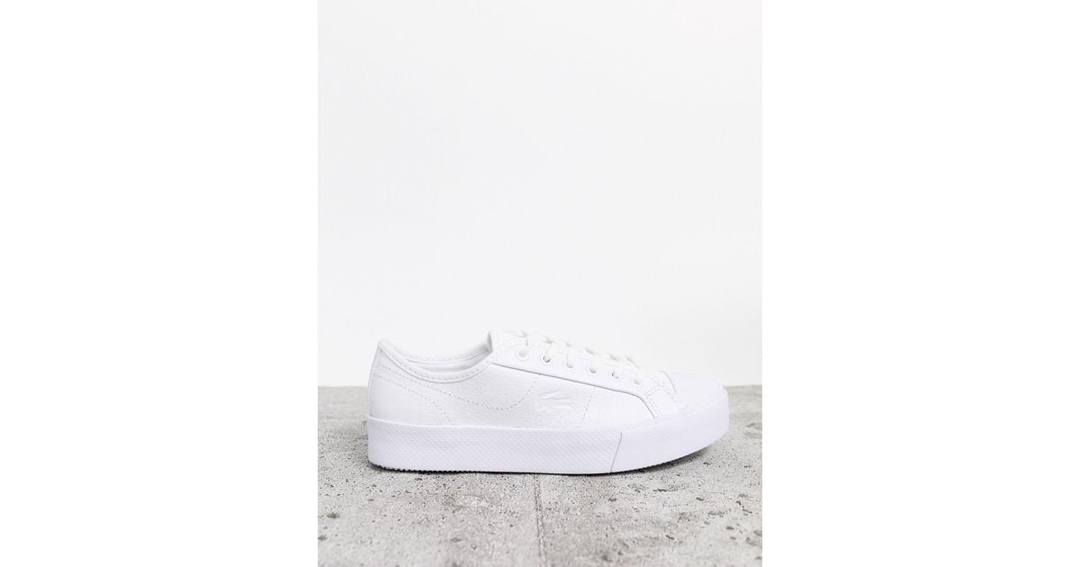 Lacoste Ziane Grand Flatform Sneakers in White | Lyst