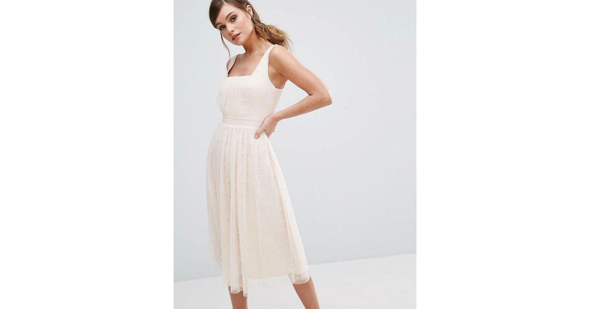 little mistress pink midi dress