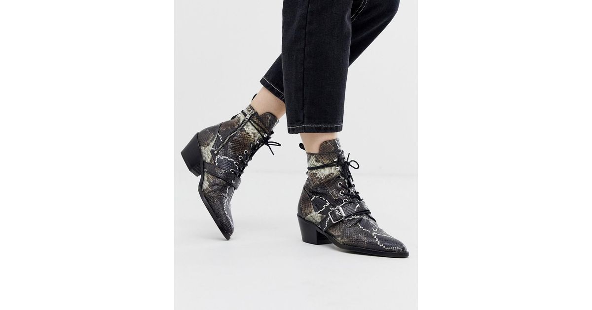 all saints snake boots