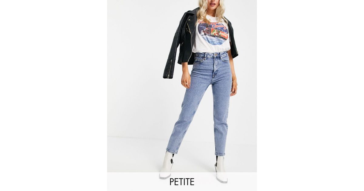 stradivarius petite slim mom jean