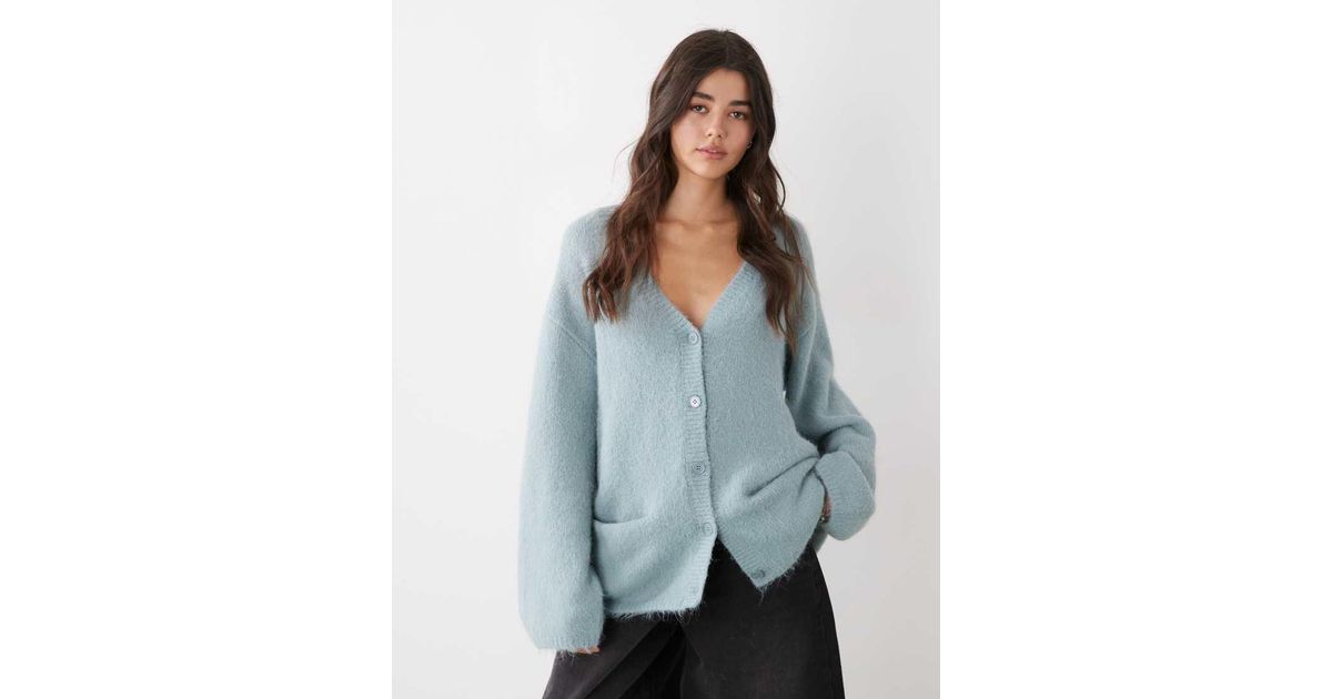 Monki 05913267 Monki Oversized Cardigan in Blue | Lyst UK