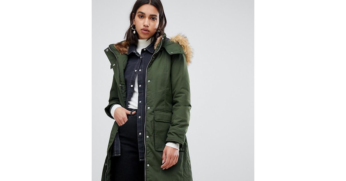 warehouse green coat