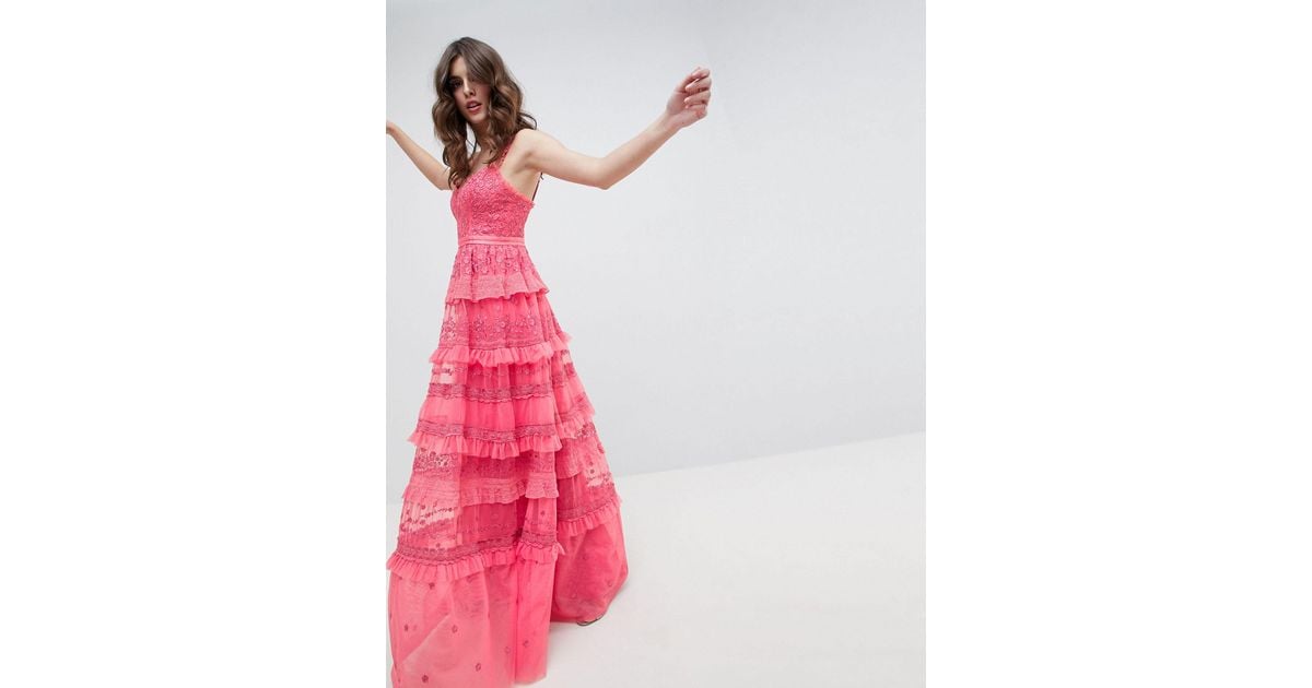 Needle and thread layered lace dress cheap