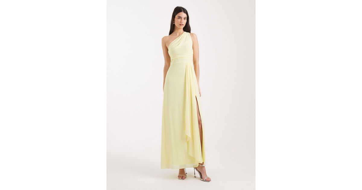 tfnc bridesmaid one shoulder maxi dress One Shoulder Bridesmaid Dresses
