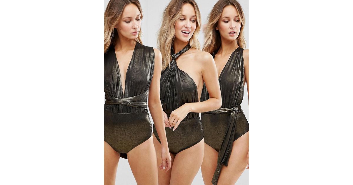black multiway swimsuit