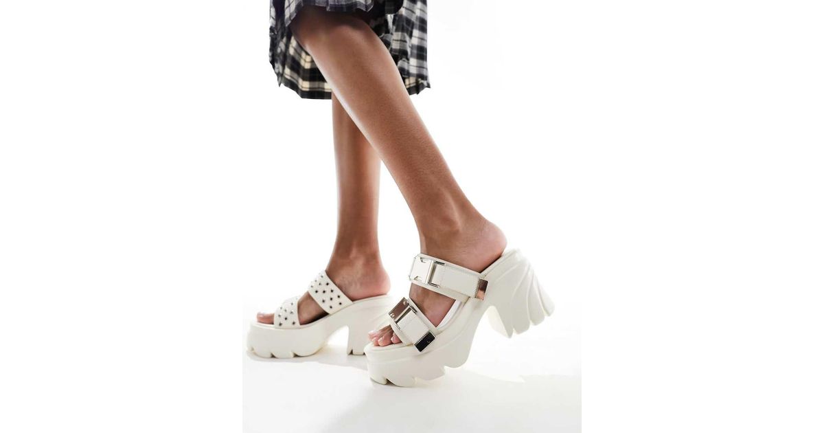 Public Desire Yuki Chunky Sandal With Western Hardware in