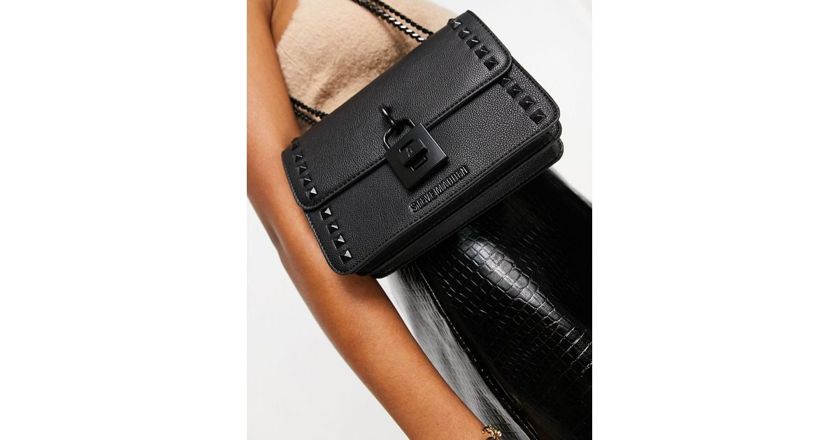 Steve Madden Baspenn Studded Chain Cross Body Bag in Black Lyst Australia