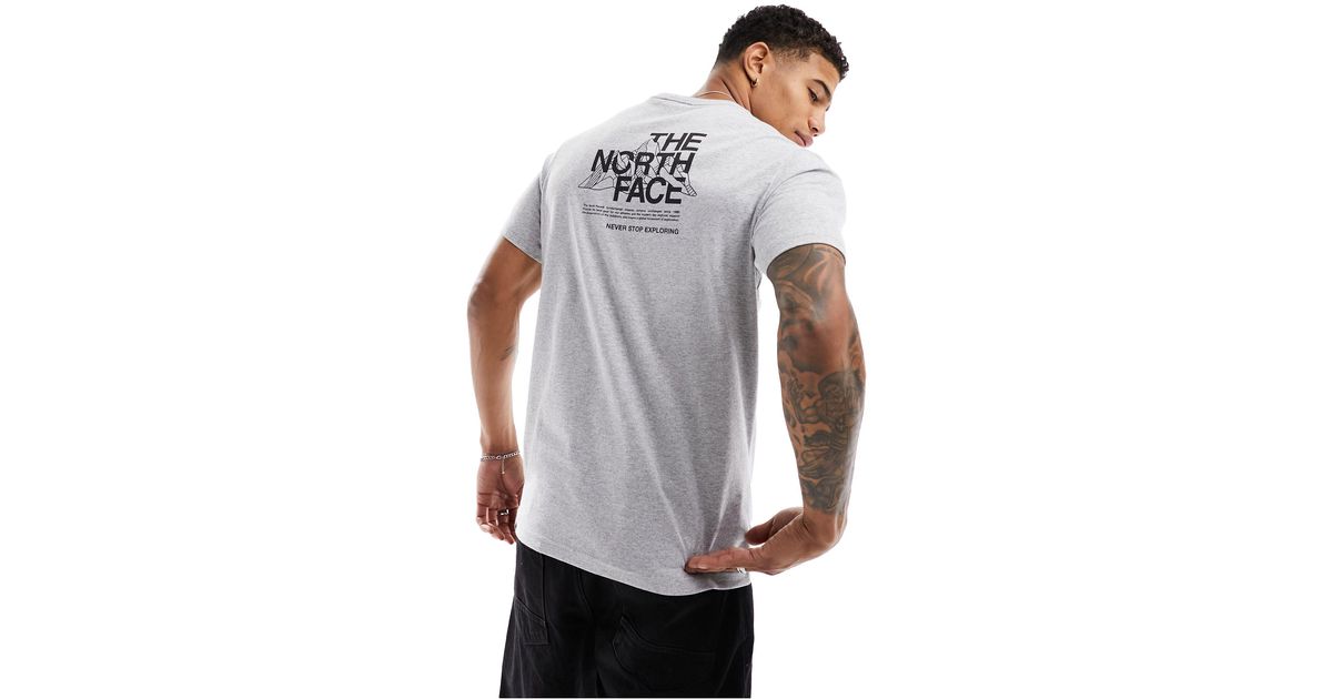 THE NORTH FACE◆Mountain Sketch backprint Tシャツ 送料込 The North Face The North Face Mountain Sketch back print