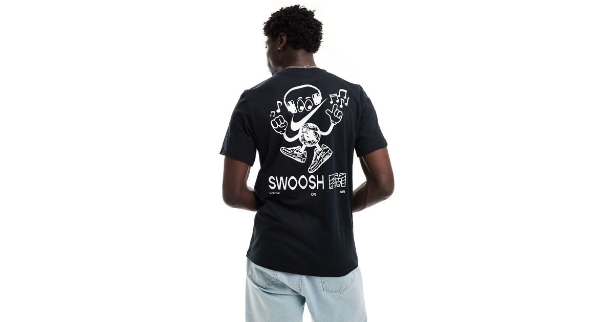 Nike Swoosh Fm Graphic Backprint T-shirt in Blue for Men | Lyst