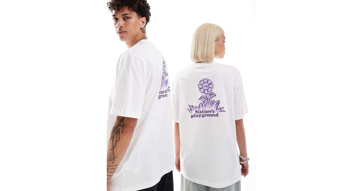 The North Face Flower Backprint Oversized T-Shirt in White