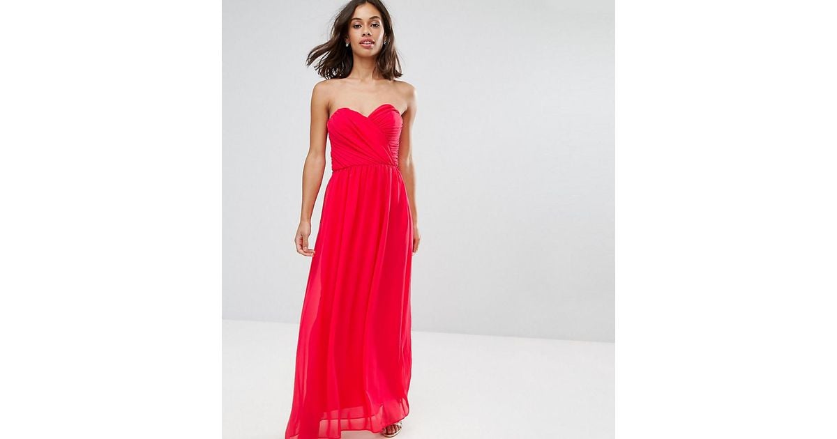 chiffon bandeau dress