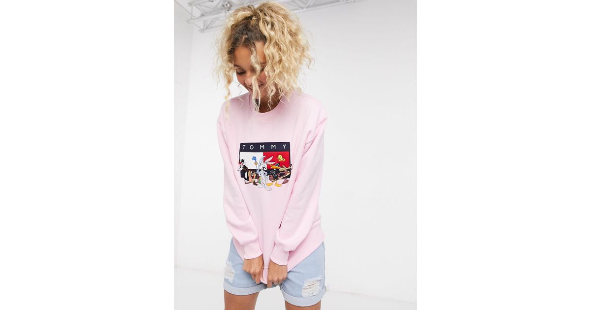 Tommy Hilfiger X Looney Tunes Sweatshirt in Pink Lyst DE