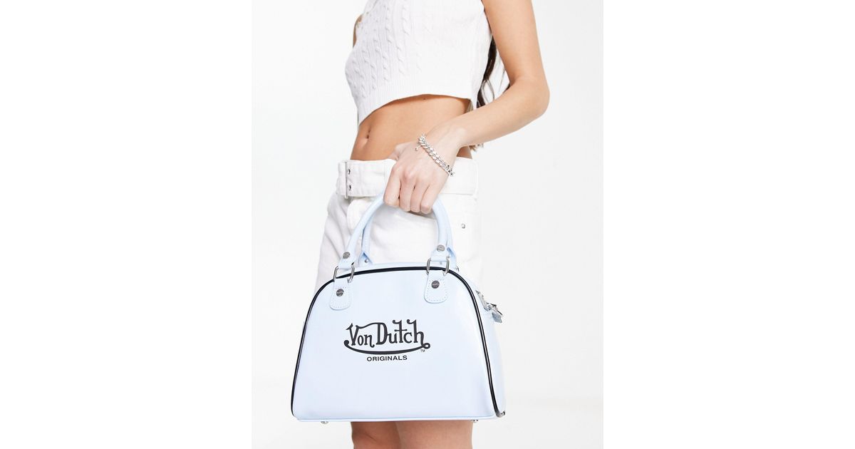 Von Dutch Kailen Mini Bowling Bag in White Lyst Australia