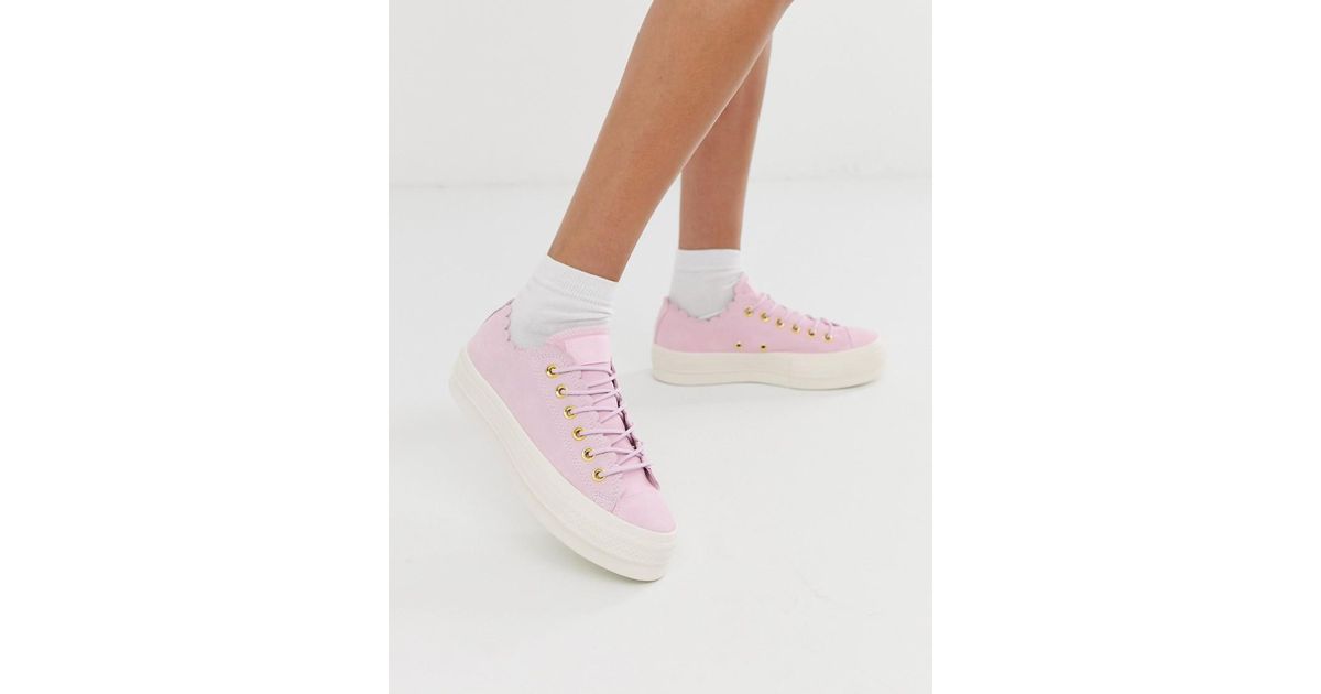 Chuck Taylor Ox - Baskets effet volants à semelle plateforme ... Chuck Taylor Ox - Baskets effet volants à semelle plateforme ...