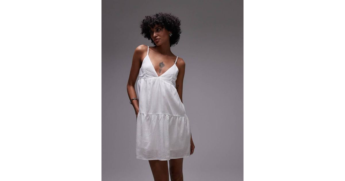 Rhythm Classic Tiered Mini Beach Dress in Grey | Lyst UK