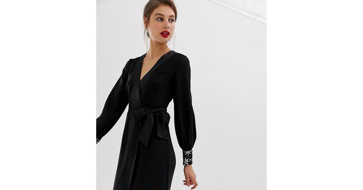 warehouse velvet star embellished dress