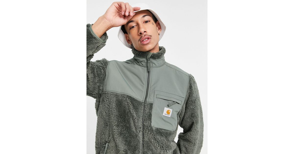 Carhartt WIP Jackson Pile Fleece Sweat Jacket in Grey for Men | Lyst UK