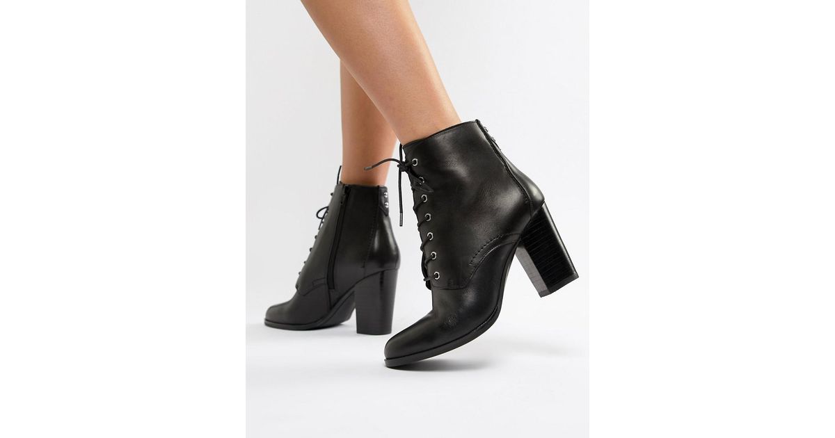ALDO Ibauvia Leather Heel Lace Up Boots 