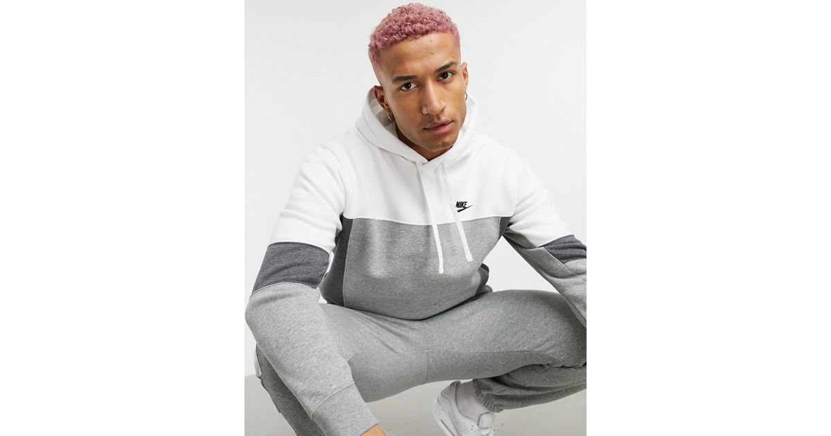 Hoodie à motif color block - /gris foncé Nike pour homme en coloris Blanc |  Lyst