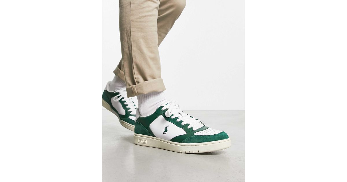 Polo Ralph Lauren Court Lux Trainer in Green for Men Lyst Australia